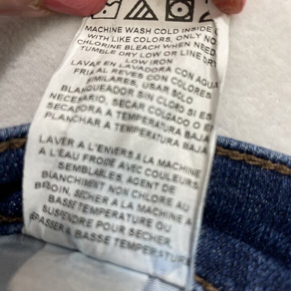 Lee‎ Jeans Womens Size 14 Short Dark Wash Denim Relaxed Fit Straight Mid Rise - Picture 5 of 12